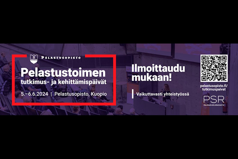 Pelastustoimen tutkimus- ja kehittämispäivät järjestetään pelastusopistolla, Kuopiossa.
