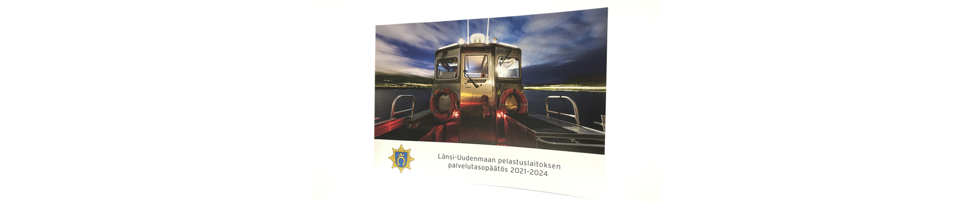 The cover of Länsi-Uusimaa rescue services decision on the standard of service.
